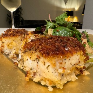 Herb Parmesan Crusted Cod Herb Parmesan Panko Crusted Cod Learn French Cuisine with Chez Francois, online French cooking classes www.chezfrancois.net