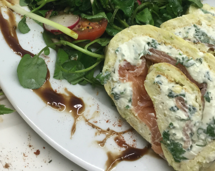 Zucchini Smoked Salmon Cream Cheese Lox www.chezfrancois.net