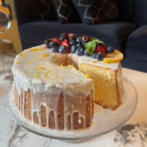 Lemon Chiffon Cake www.chezfrancois.net