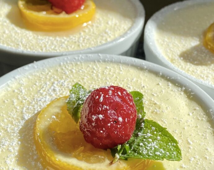 Cold Lemon Soufflé www.chezfrancois.net