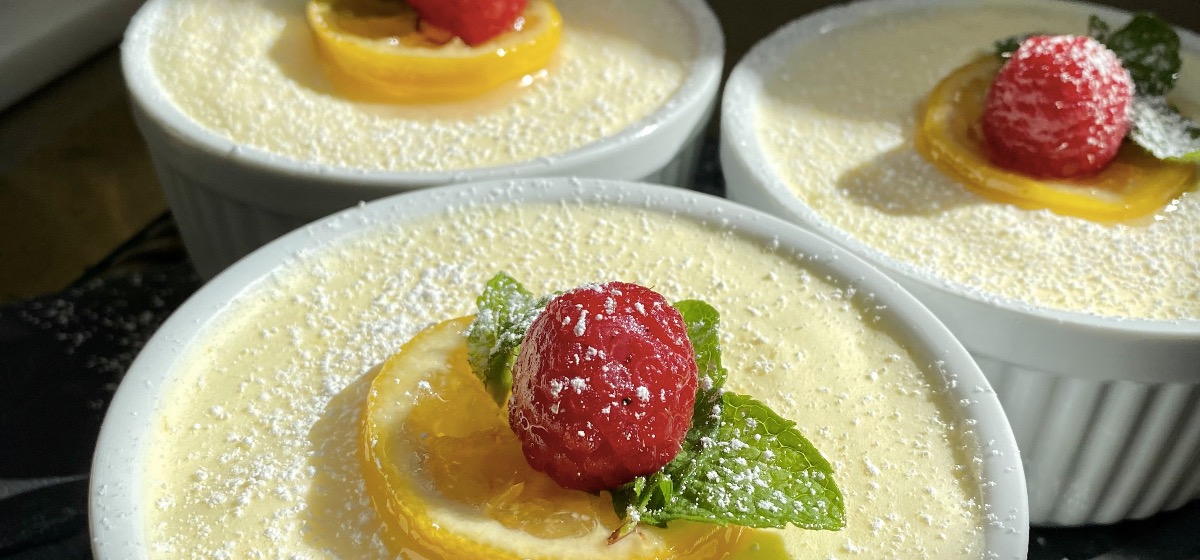 Cold Lemon Soufflé www.chezfrancois.net