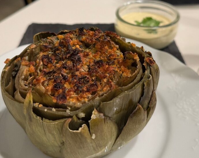 Roasted Artichokes www.chezfrancois.net