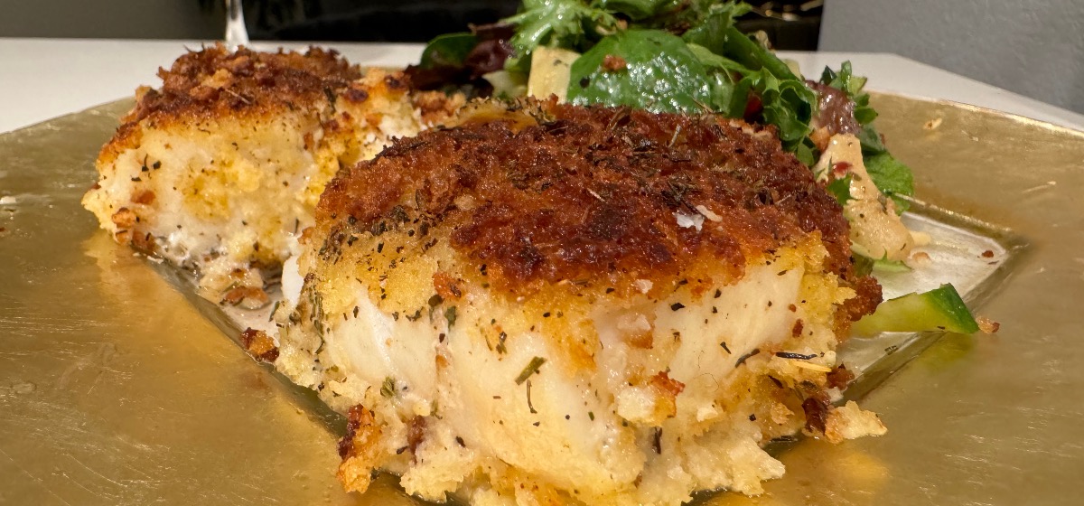 Herb Parmesan Panko Crusted Cod