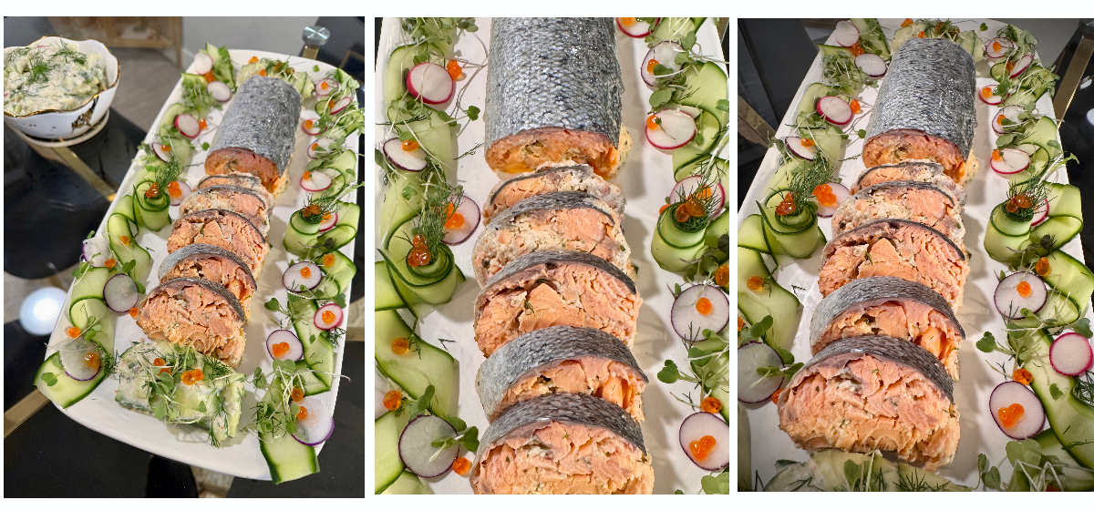 Cold Salmon Roulade with Crab & Shrimp Mousseline - chezfrancois.net