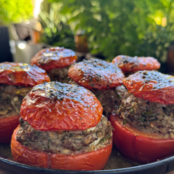 Provençal French Stuffed Tomatoes www.chezfrancois.net