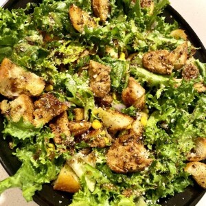 Poulet On The Ritz Chicken Crouton Salad www.chezfrancois.net