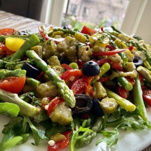 The Okra Show Okra Lime Asparagus Salad www.chezfrancois.net