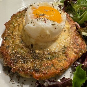 Leek Potato Galette & Mollet Egg Leek Potato Galette & Mollet Egg