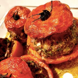 Provençal Stuffed Tomatoes Southern French Stuffed Tomatoes with ground beef www.chezfrancois.net