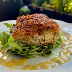 Herb Parmesan Crusted Cod Herb Parmesan Panko Crusted Cod Learn French Cuisine with Chez Francois, online French cooking classes www.chezfrancois.net