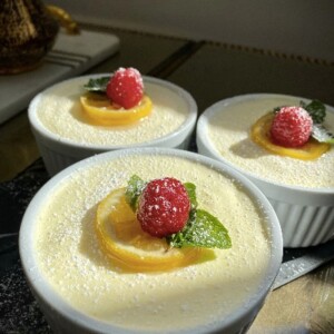 Cold Lemon Soufflé www.chezfrancois.net
