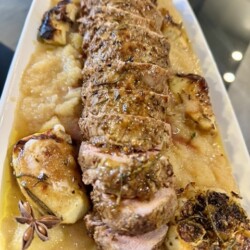 Roasted and Infused Pork Tenderloin with Green Apple Sauce Roasted and Infused Pork Tenderloin with Green Apple Sauce