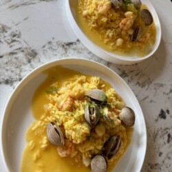 Saffron-Infused Seafood Risotto with Bouillabaisse Saffron-Infused Seafood Risotto with Bouillabaisse