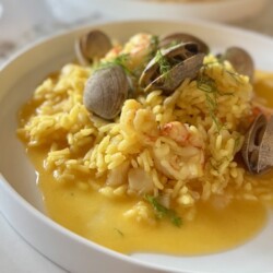 Saffron-Infused Seafood Risotto with Bouillabaisse Saffron-Infused Seafood Risotto with Bouillabaisse