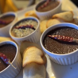 Mexican Chocolate Crème Brûlée with French classic Almond Tuiles