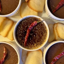 Mexican Chocolate Crème Brûlée with French classic Almond Tuiles