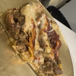 Chili Verde Crêpe Enchiladas with Oaxaca Béchamel