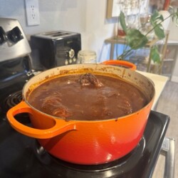 Mole Poblano Coq au Vin served with Mexican-Style Couscous