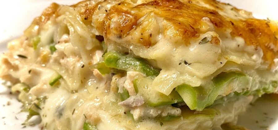 CHEZ FRANCOIS COOKING: ASPARAGUS & FRESH SALMON LASAGNA